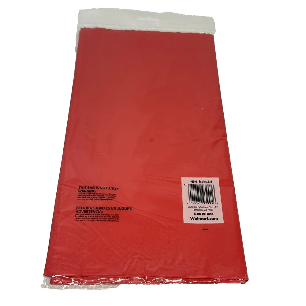 BEST OCCASIONS plastic table cover 58 X 108 rectangle RED